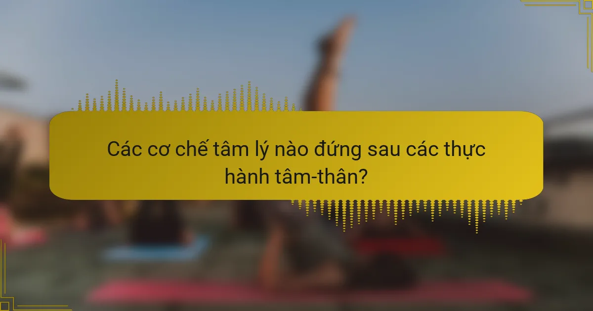 Các cơ chế tâm lý nào đứng sau các thực hành tâm-thân?
