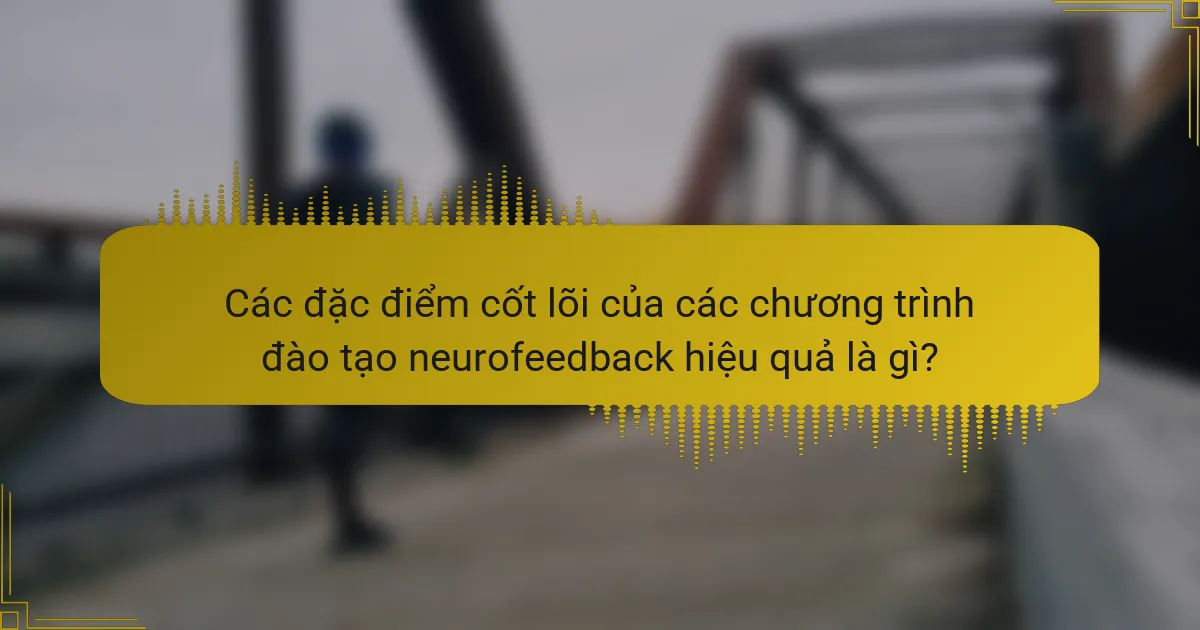 Các đặc điểm cốt lõi của các chương trình đào tạo neurofeedback hiệu quả là gì?