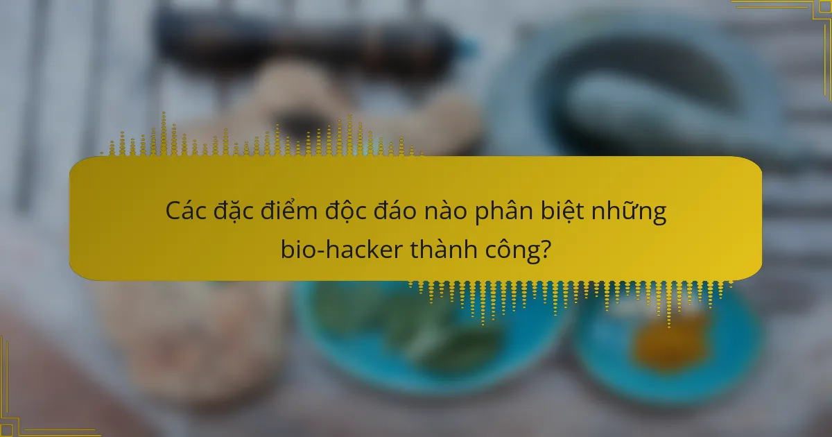 Các đặc điểm độc đáo nào phân biệt những bio-hacker thành công?
